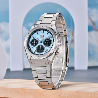 2026 RollsTimi Men's Watches Luxury Quartz Men's Watches Classic Sapphire VK63 Sports Chronograph Stainless Steel Calendar reloj