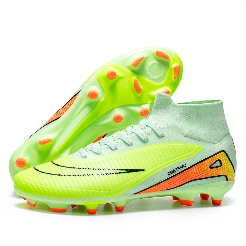 Chaussures de football montantes pour hommes, crampons longs, chaussures de football pour adultes, légères, entraînement sportif professionnel