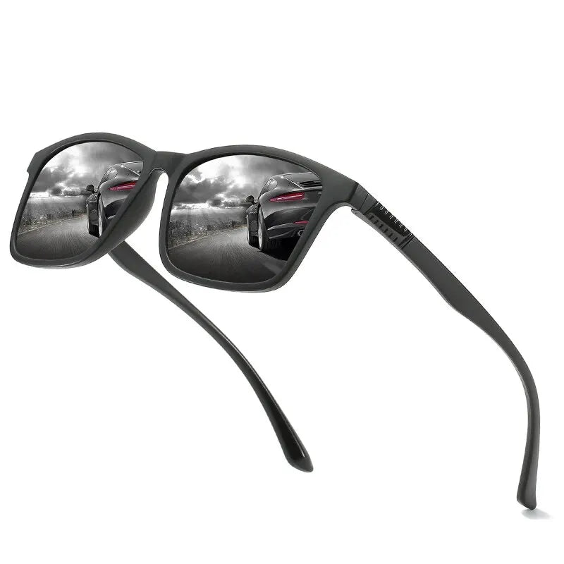 Luxury Men Sunglasses Fashion Vintage Square Ultra Light TR90 Frame Driving Fishing Sun Glasses For Man Eyewear
