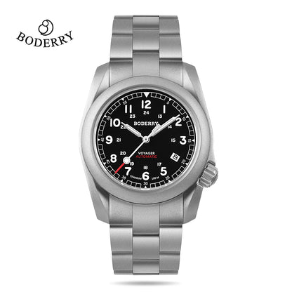 Boderry Field Watches Bronze Case Automatic Mechanical VOYAGER Watch Men's 100M Waterproof Clock Military Top Brand Wristwatch