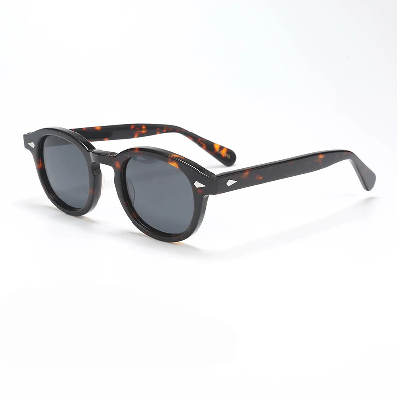 Polarized Sunglasses Men Women Johnny Depp Lemtosh Style Sun Glasses Retro Round Acetate Frame UV400 Lens Oculos