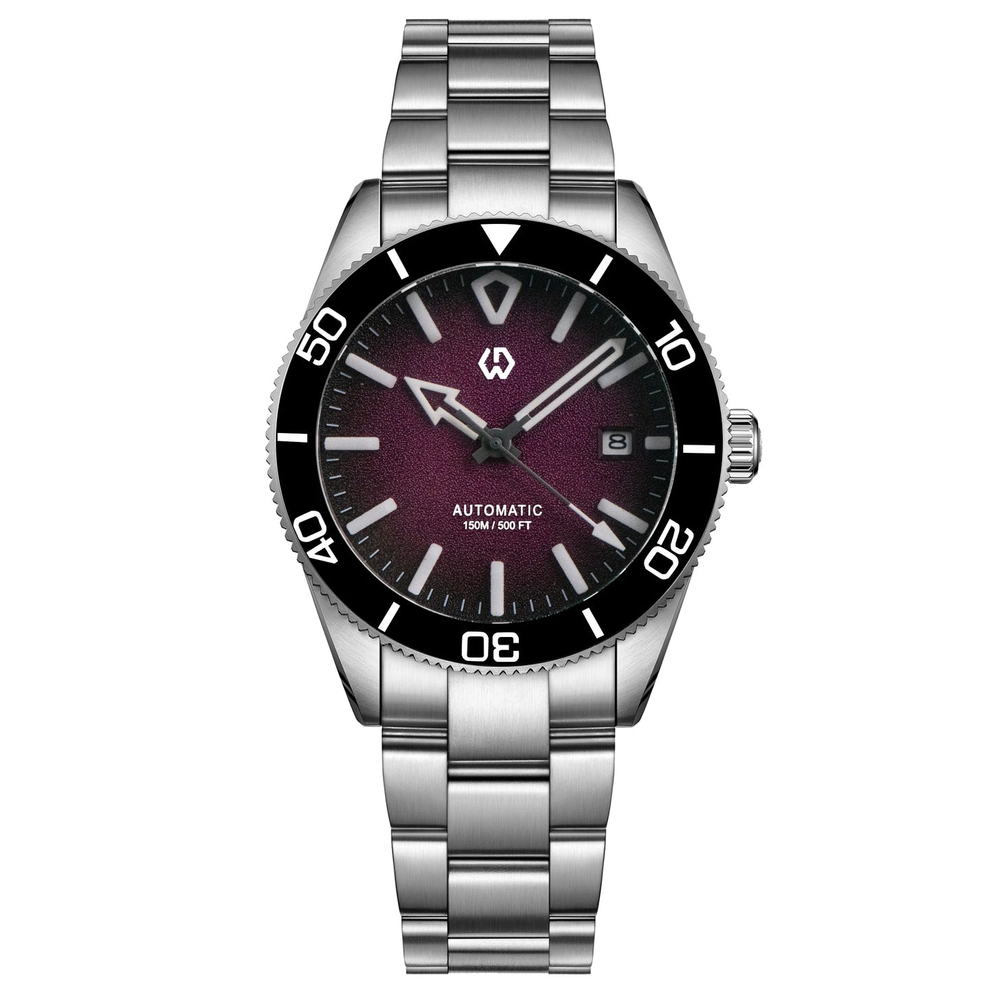 Upgraded Model 9017 Automatic Watch Mechanical 3D Dimensional Luminous Watch Needle Ceramic Bezel 150 Meters Waterproof Diving