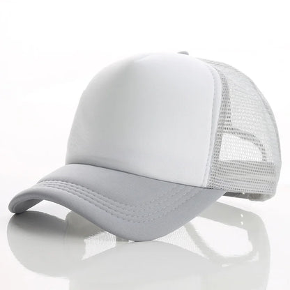 Candy Color Sublimation Blank Baseball Hats Travel Trucker Plain Mesh Sports Outdoor Snapback Cap for Men Boys Women Girls