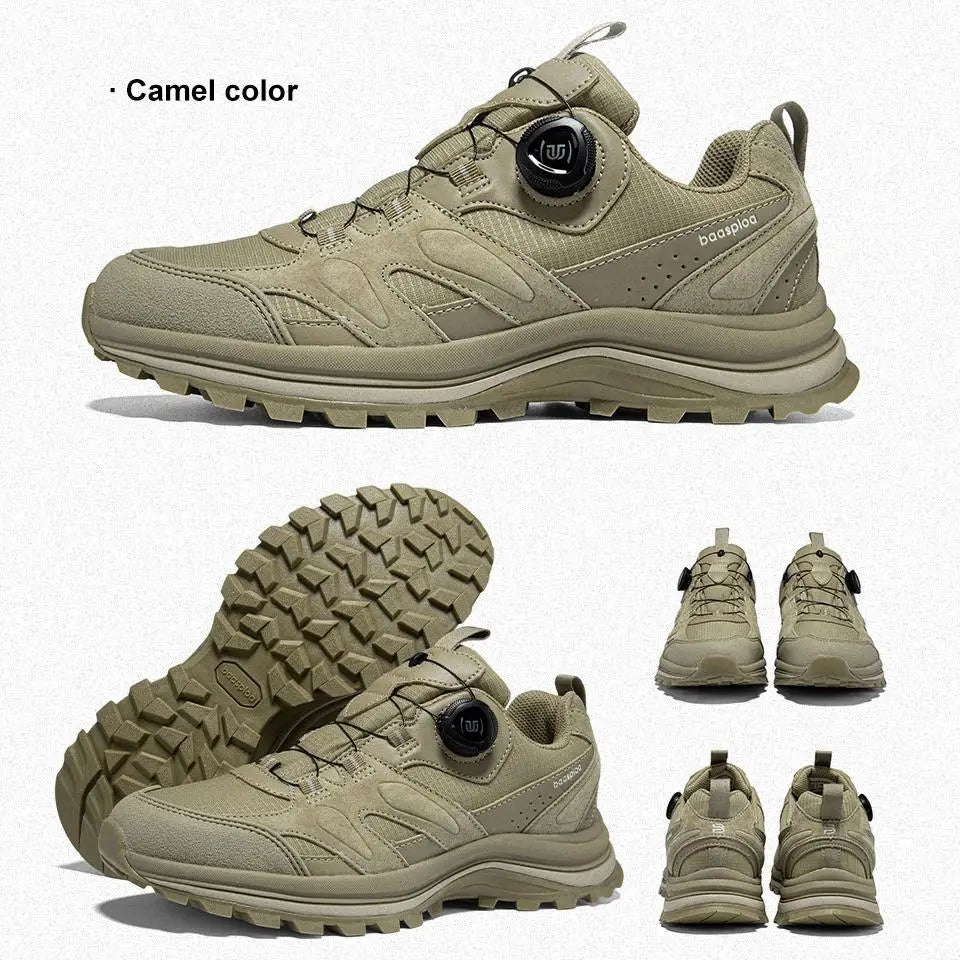 Zapatillas de senderismo para hombre Baasploa: antideslizantes, resistentes al desgaste, para escalada y senderismo al aire libre; con interior de algodón para mayor comodidad; zapatillas deportivas para actividades al aire libre.