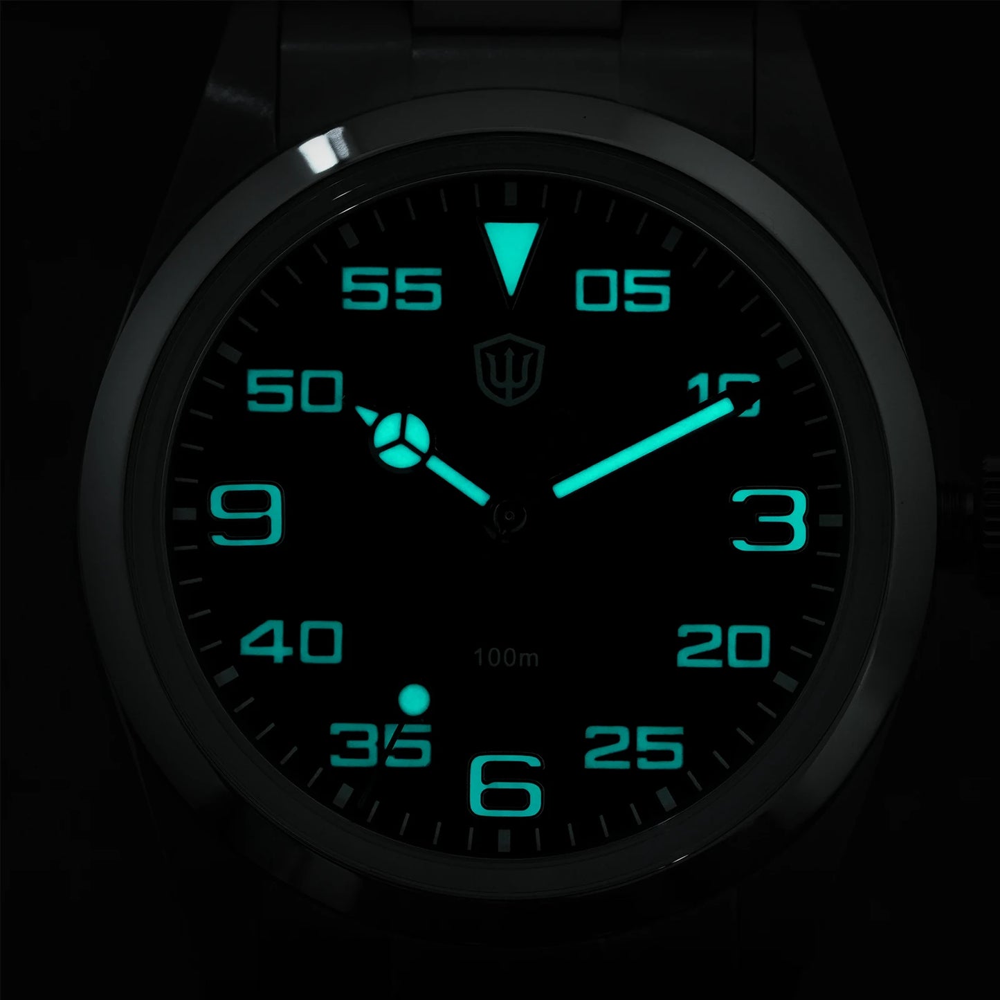 Relógio Watchdives WD1016 V3 37mm com movimento VH31 Sweep em aço inoxidável, safira de luxo, impermeável 100m, relógio para homem com caixa de oferta
