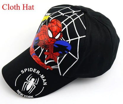 Marvel Anime Figure Spider-Man Cartoon Baseball Cap Cotton Polyester Peaked Cap Boy Girl Headwear Accessories Kids Birthday Gift