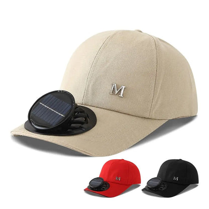 Fashion With Solar Powered Fan Baseball Cap Breathable Quick Dry Sun Hat Rechargeable Sun Protection Sunshade Outdoor