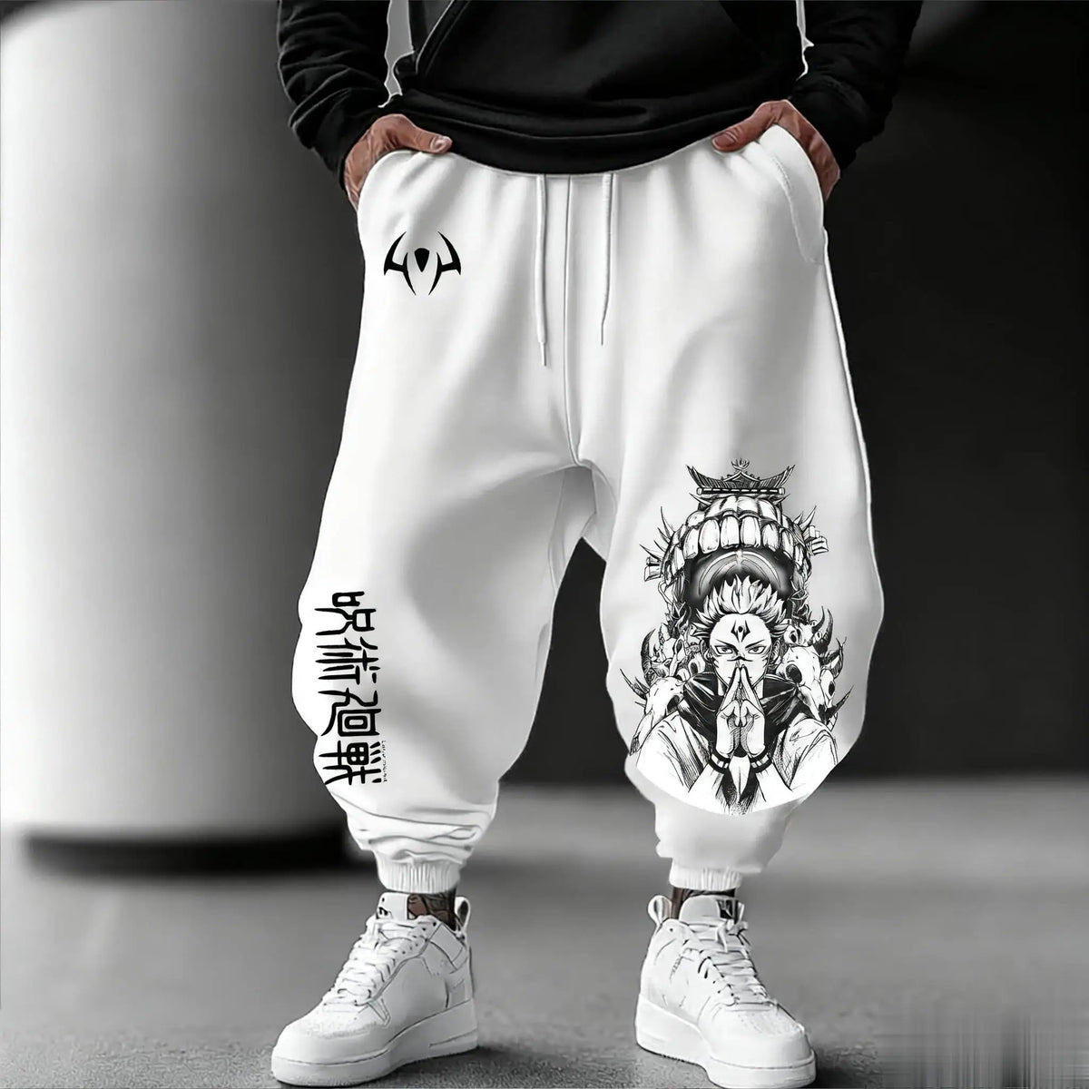 Jujutsu Kaisen Ανδρικά παντελόνια τζόκινγκ, φαρδιά, casual, φόρμες, με ιαπωνικό anime print, streetwear, γραφικά, παντελόνια hip hop, ρούχα Y2K