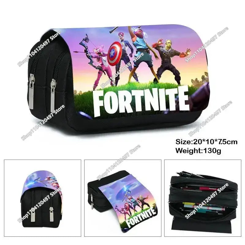 Victory Royale ученически несесер за момчета и момичета Fortnited Capacity, кутия за химикалки Peely Llama Hero за деца и тийнейджъри, чанти