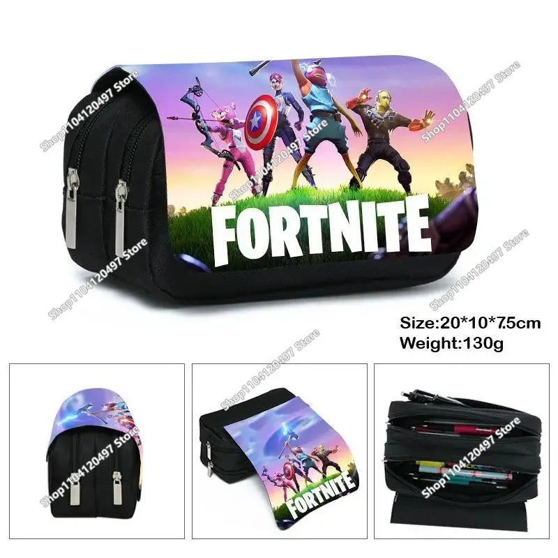 Fortnites Anime-Federmäppchen Kawaii-Stiftetasche mit großer Kapazität, wasserdichte tragbare Cosplay-Stiftetasche, Büro-Schreibwaren, Geschenkspielzeug
